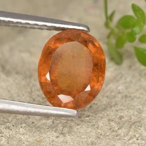 Granato hessonite Arancio Medio naturale da 1.80 ct, Ovale, VS-SI