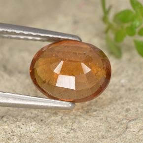 Granato hessonite Arancio Medio naturale da 1.80 ct, Ovale, VS-SI