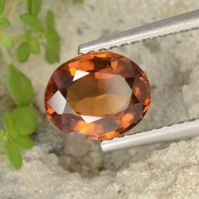 Granato hessonite Arancione Ambra naturale da 1.69 ct, Ovale, VS