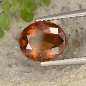 Granato hessonite Arancio medio-scuro naturale da 2.74 ct, Ovale, VS-SI