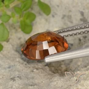 Granato hessonite Arancione scuro naturale da 2.26 ct, Ovale, VS-SI