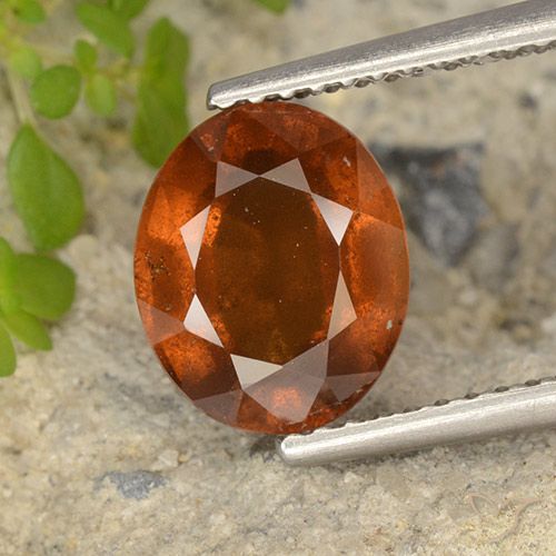 2.64ct Naturale Arancio Medio Granato hessonite, Ovale, VS-SI
