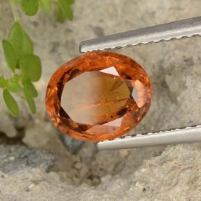Granato hessonite Arancione Ambra naturale da 1.76 ct, Ovale, VS-SI