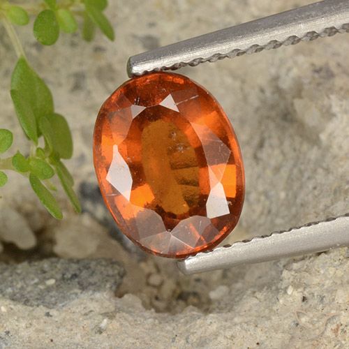 1.97ct Naturale Arancio medio-scuro Granato hessonite, Ovale, VS-SI
