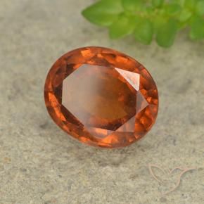Granato hessonite Arancione scuro naturale da 2.70 ct, Ovale, VS-SI