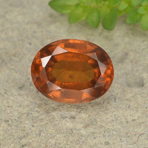 2.25ct Naturale Arancione Ambra Granato hessonite, Ovale, VS-SI