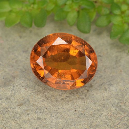 1.86ct Naturale Arancio giallastro Granato hessonite, Ovale, VS-SI