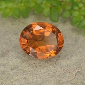 Granato hessonite Arancio giallastro naturale da 1.86 ct, Ovale, VS-SI