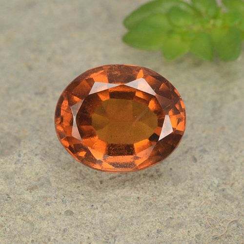 1.93ct Naturale Arancione scuro Granato hessonite, Ovale, VS