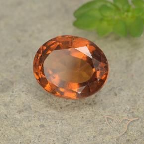 Granato hessonite Arancione scuro naturale da 1.93 ct, Ovale, VS
