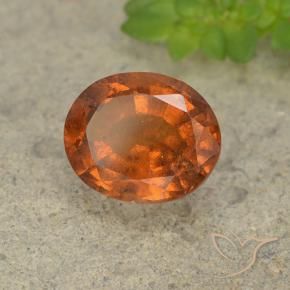 Granato hessonite Arancione scuro naturale da 2.29 ct, Ovale, VS-SI