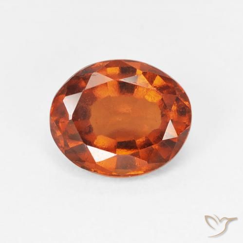 1.99ct Naturale Arancione Ambra Granato hessonite, Ovale, VS