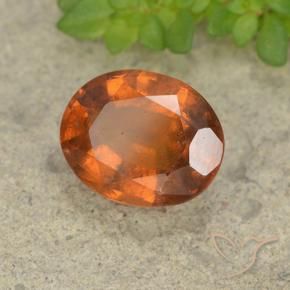 Granato hessonite Arancione scuro naturale da 2.48 ct, Ovale, VS-SI