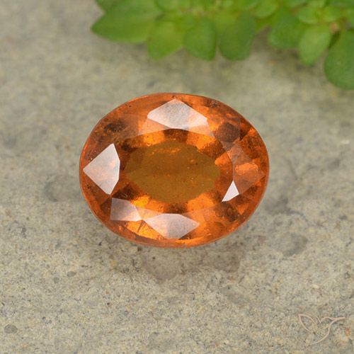 2.09ct Naturale Arancio Medio Granato hessonite, Ovale, VS-SI
