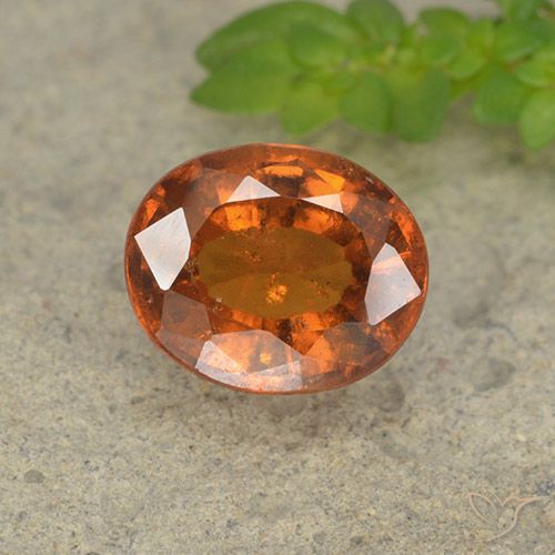 2.18ct Naturale Arancione Ambra Granato hessonite, Ovale, VS-SI