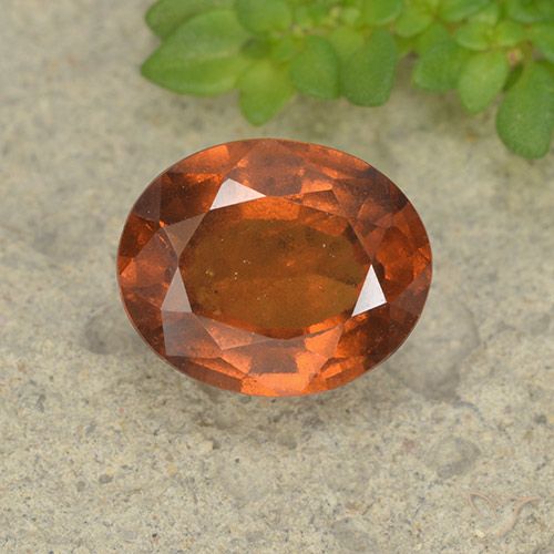 2.27ct Naturale Arancione Ambra Granato hessonite, Ovale, VS-SI