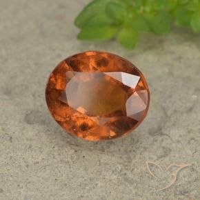 Granato hessonite Arancione scuro naturale da 2.14 ct, Ovale, VS-SI