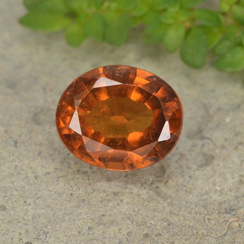 1.81ct Naturale Arancione Ambra Granato hessonite, Ovale, VS-SI