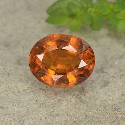 1.82ct Naturale Arancione Ambra Granato hessonite, Ovale, VS-SI