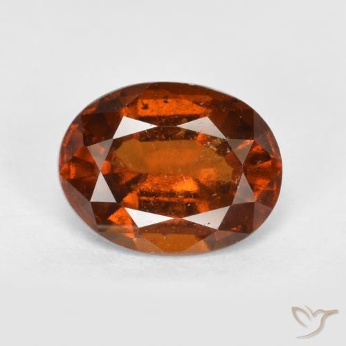 1.96ct Naturale Arancione scuro Granato hessonite, Ovale, VS-SI