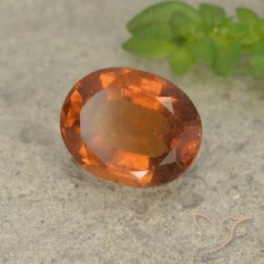 Granato hessonite Arancione scuro naturale da 2.15 ct, Ovale, VS-SI