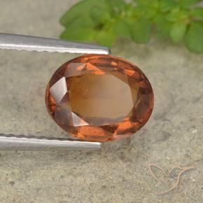 Granato hessonite Arancione scuro naturale da 2.30 ct, Ovale, VS-SI