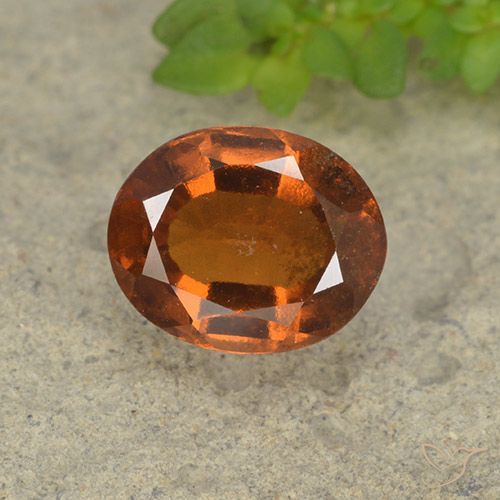 1.84ct Naturale Arancio giallastro Granato hessonite, Ovale, VS-SI