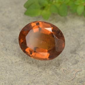 Granato hessonite Arancio giallastro naturale da 1.84 ct, Ovale, VS-SI