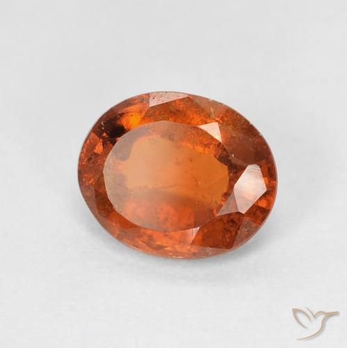 Granato hessonite Arancione scuro naturale da 2.11 ct, Ovale, VS-SI