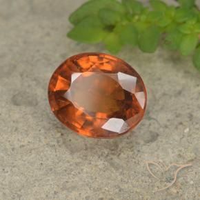 Granato hessonite Arancione scuro naturale da 1.73 ct, Ovale, VS-SI