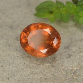 Granato hessonite Arancione scuro naturale da 2.07 ct, Ovale, VS-SI