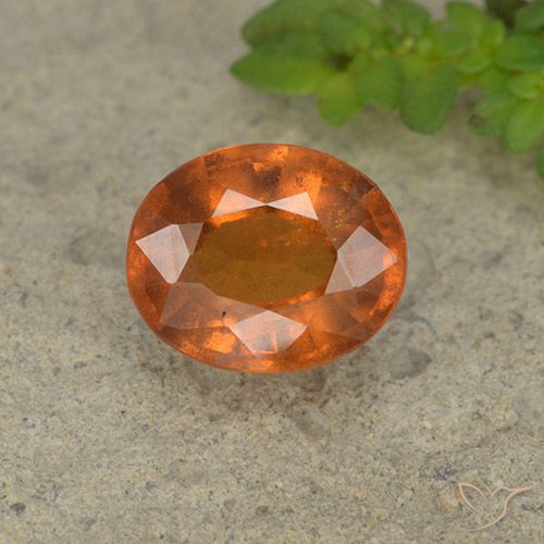 2.05ct Naturale Arancione scuro Granato hessonite, Ovale, VS-SI