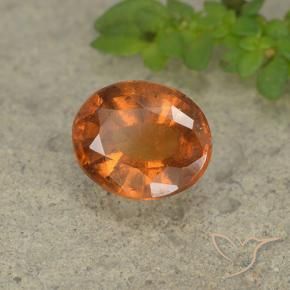 Granato hessonite Arancione scuro naturale da 1.94 ct, Ovale, VS-SI