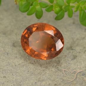Granato hessonite Arancione scuro naturale da 1.89 ct, Ovale, VS-SI