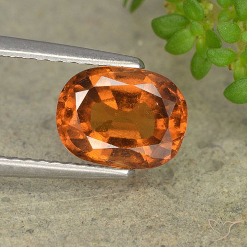 1.84ct Naturale Arancio medio-scuro Granato hessonite, Ovale, VS
