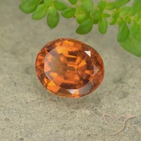 Granato hessonite Arancione scuro naturale da 1.77 ct, Ovale, VS