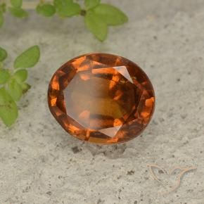 Granato hessonite Arancione scuro naturale da 2.32 ct, Ovale, VS-SI