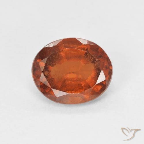1.90ct Naturale Arancione Ambra Granato hessonite, Ovale, VS-SI
