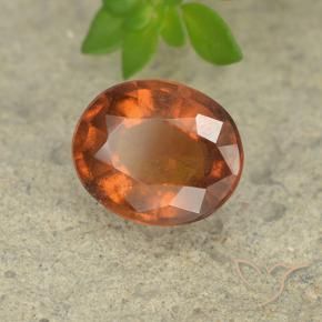 Granato hessonite Arancio medio-scuro naturale da 2.10 ct, Ovale, VS-SI
