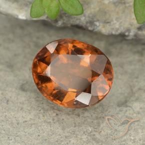 Granato hessonite Arancione scuro naturale da 2.08 ct, Ovale, VS