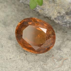 Granato hessonite Arancio medio-scuro naturale da 2.14 ct, Ovale, VS-SI