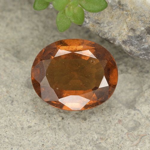 1.79ct Naturale Arancio medio-scuro Granato hessonite, Ovale, VS-SI