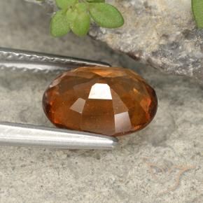 Granato hessonite Arancio medio-scuro naturale da 1.79 ct, Ovale, VS-SI