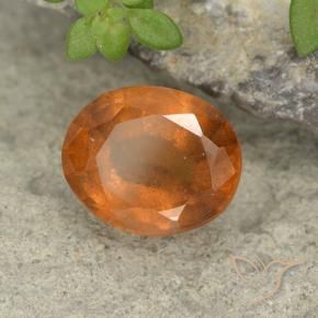 Granato hessonite Arancio giallastro naturale da 2.06 ct, Ovale, VS-SI