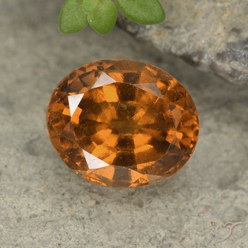 1.79ct Naturale Arancio Terra Granato hessonite, Ovale, VS-SI