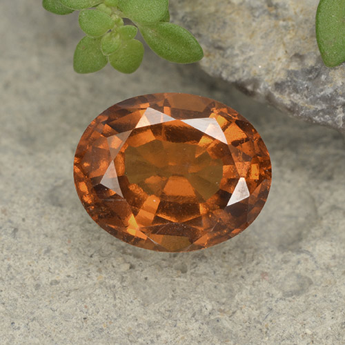 Granato essonite naturale arancione da 1,91 ct, taglio ovale, VS