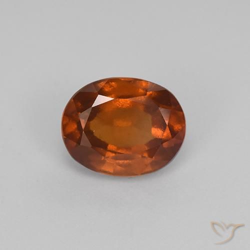 2.04ct Naturale Arancio Medio Granato hessonite, Ovale, VS