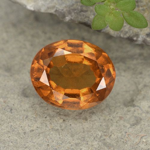 1.81ct Naturale Arancio medio-scuro Granato hessonite, Ovale, VS