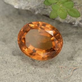 Granato hessonite Arancio medio-scuro naturale da 1.81 ct, Ovale, VS