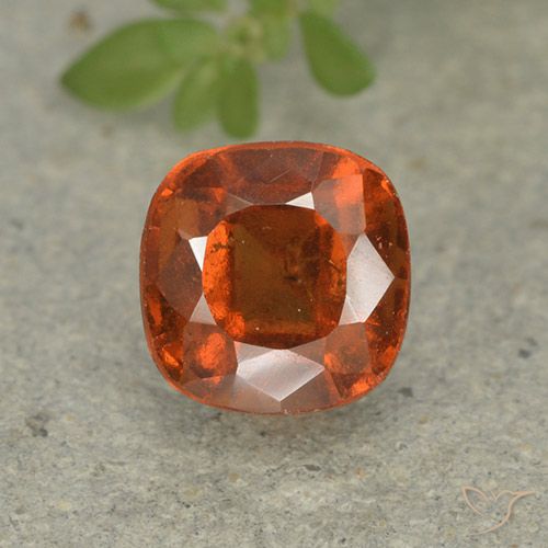 1.83ct Naturale Arancio Medio Granato hessonite, Cuscino, VS-SI